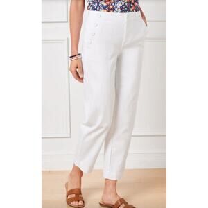 Talbots Sailor Jeans, Crops, White, Size 16